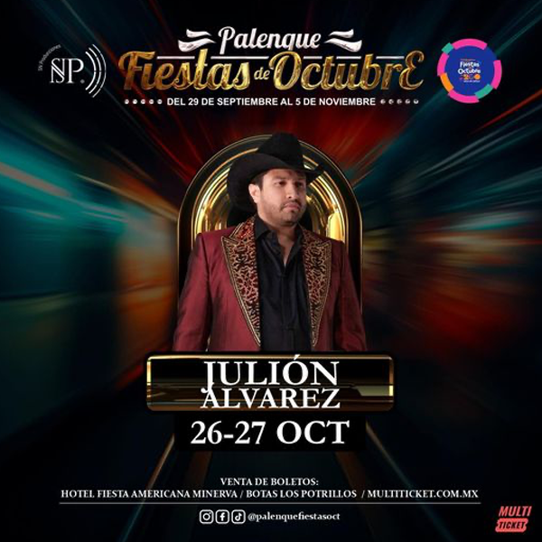 boletos Julion Alvarez Palenque Fiestas de Octubre 2023