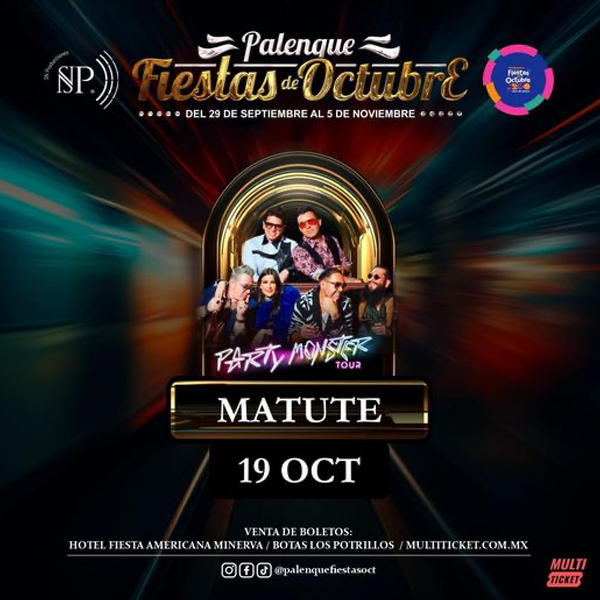 boletos Matute Palenque Fiestas de Octubre 2023